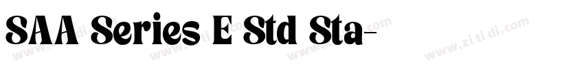 SAA Series E Std Sta字体转换